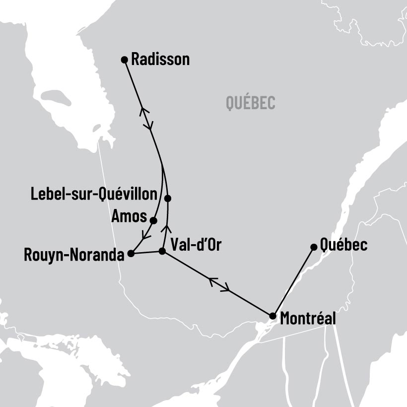 Abitibi-Témiscamingue et Baie-James map
