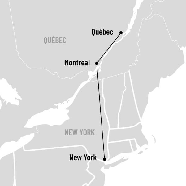 Les marchés de Noël de New York map