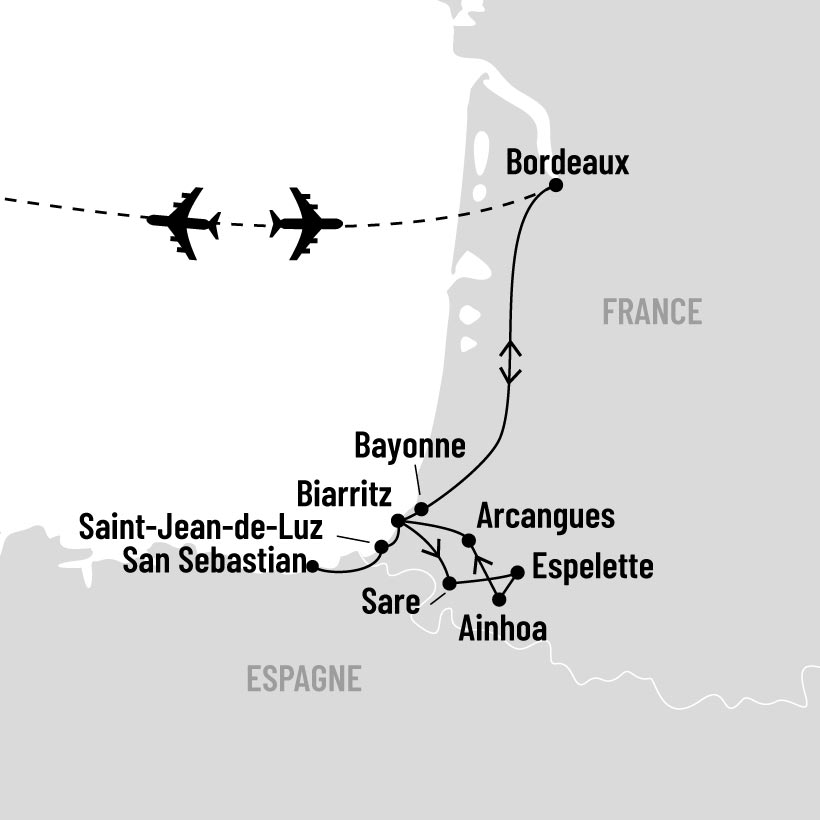 Sud-Ouest de la France et Pays basque map