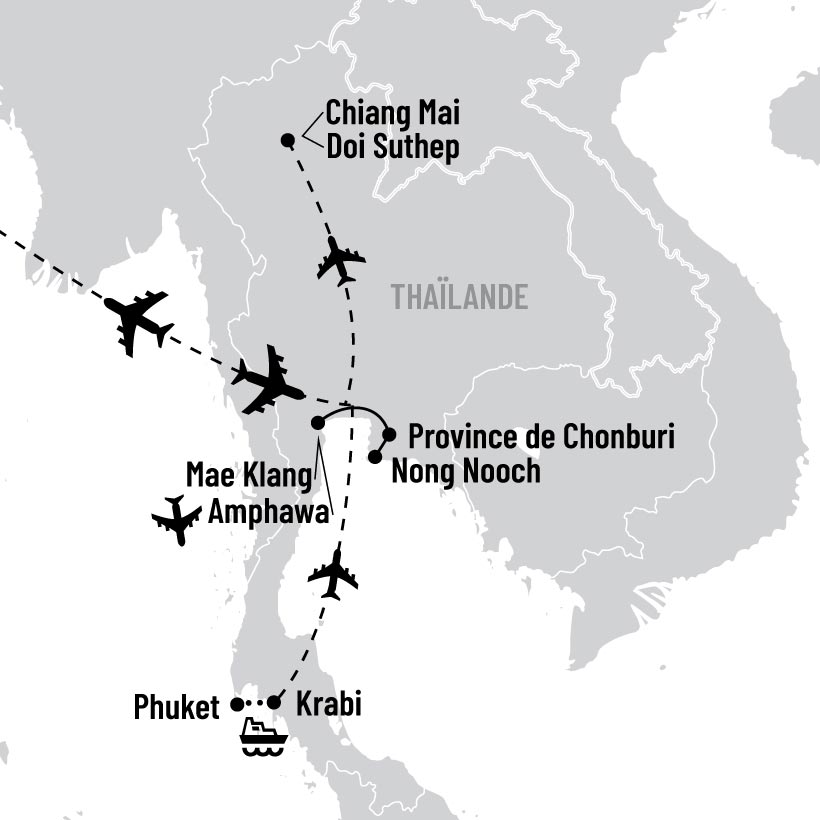 Thaïlande Authentique map