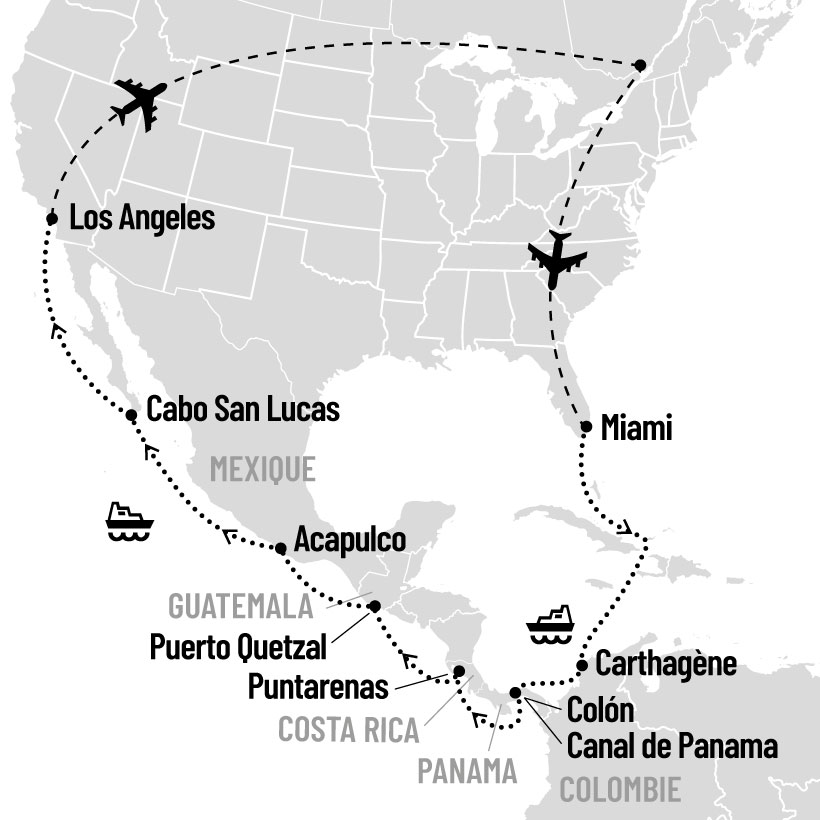 Croisière au canal de Panama map