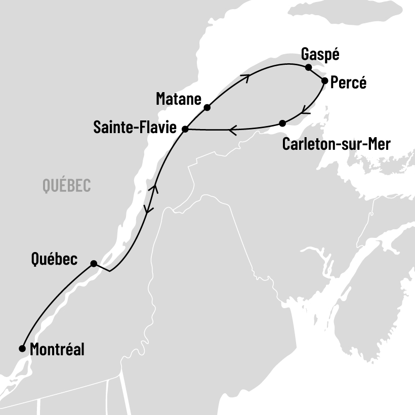 Saveurs de Gaspésie map